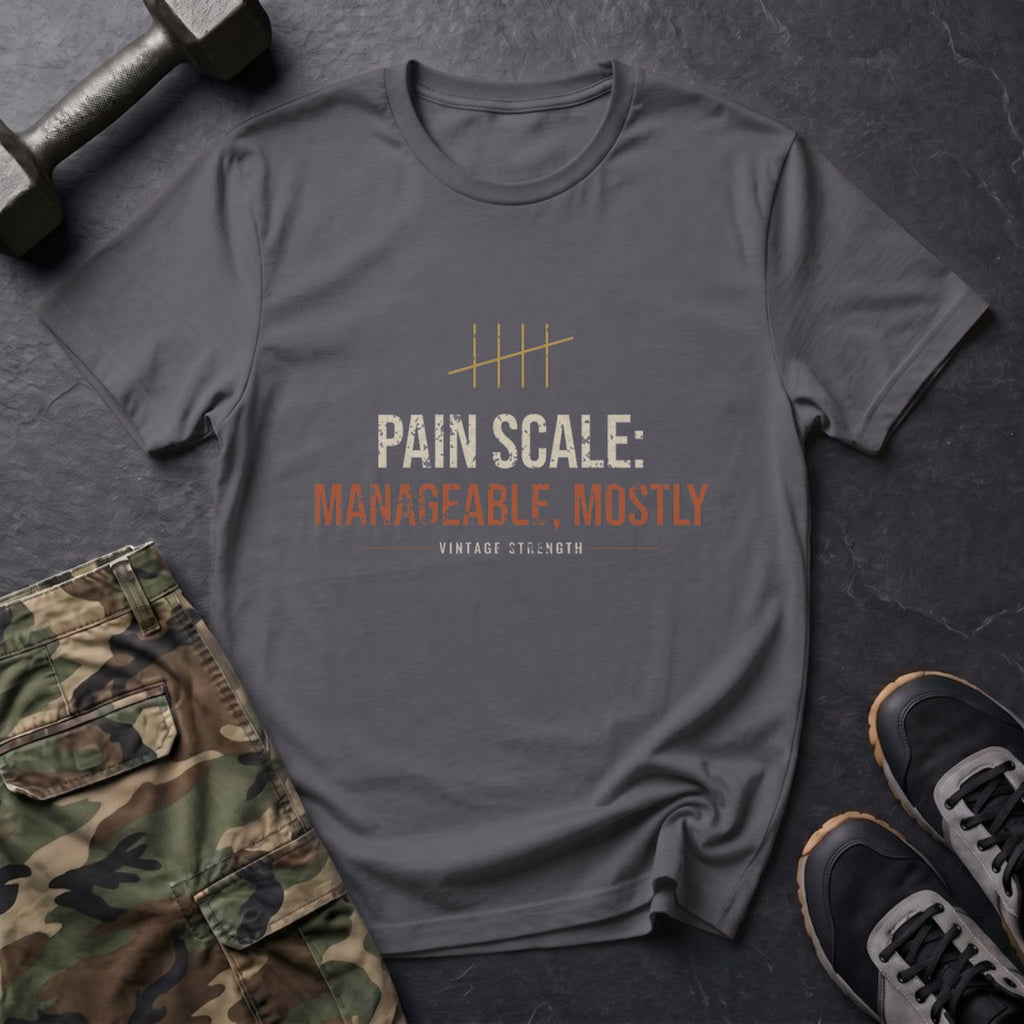 Pain Scale Manageable, Mostly T-Shirt in Charcoal