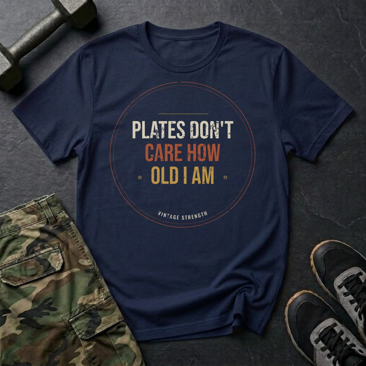 Plates Don't Care How Old I Am T-Shirt in Navy