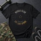 Rehab Club, Est. Last Spring T-Shirt in Black