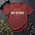 Rusty, Not Retired T-Shirt in Heather Cardinal
