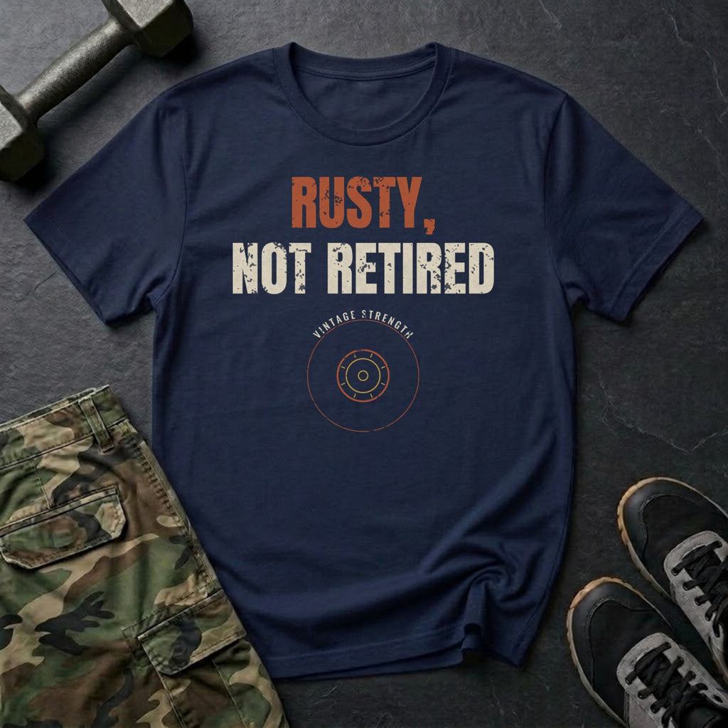 Rusty, Not Retired T-Shirt in Navy