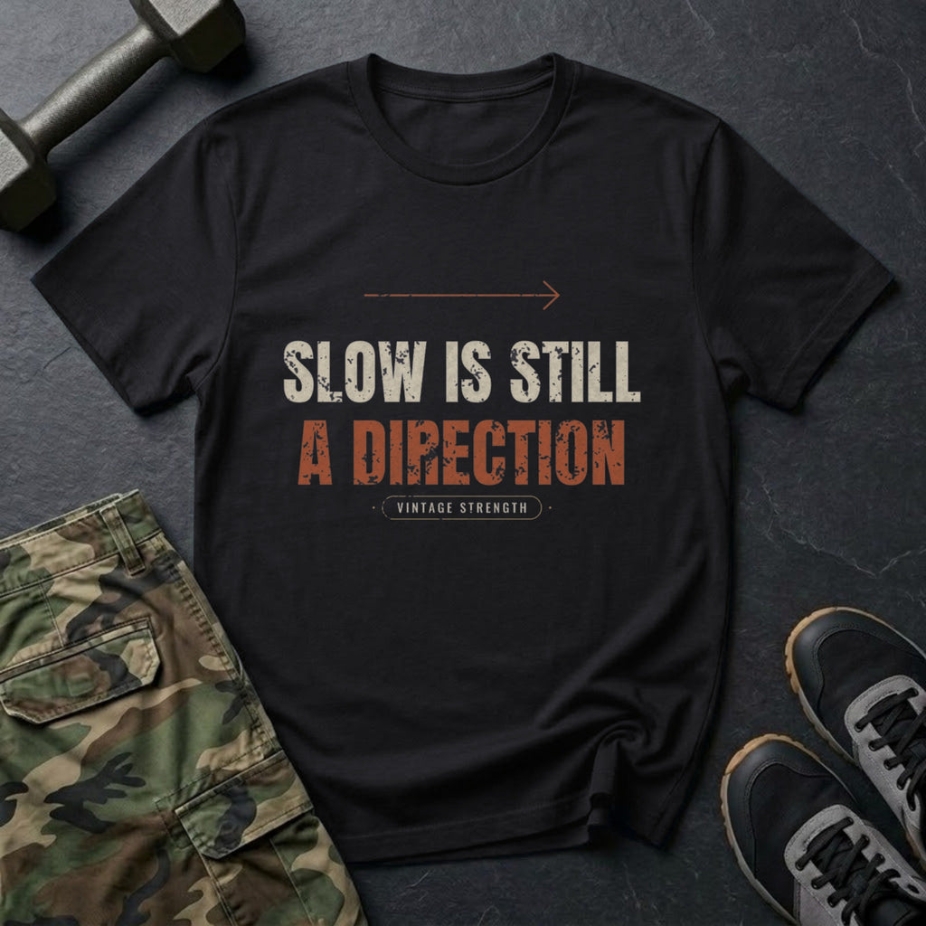 Slow Is Still a Direction T-Shirt in Black
