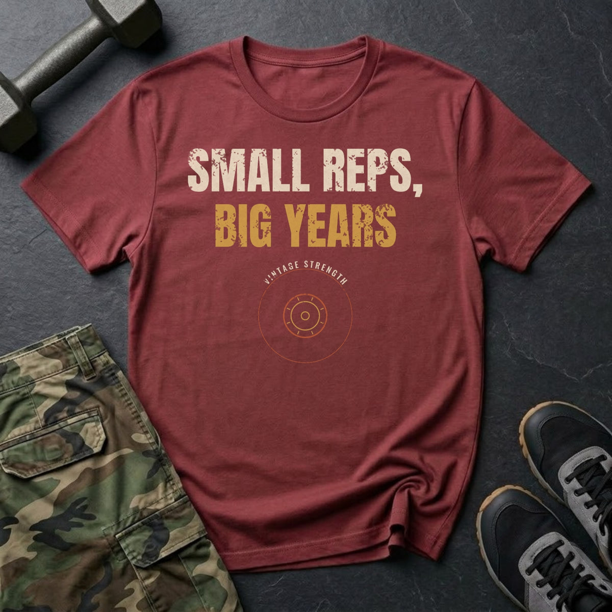 Small Reps, Big Years T-Shirt in Heather Cardinal