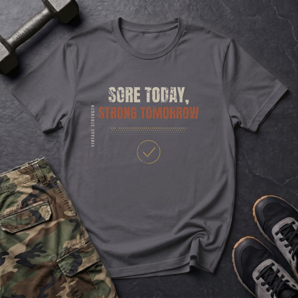 Sore Today, Strong Tomorrow T-Shirt in Charcoal
