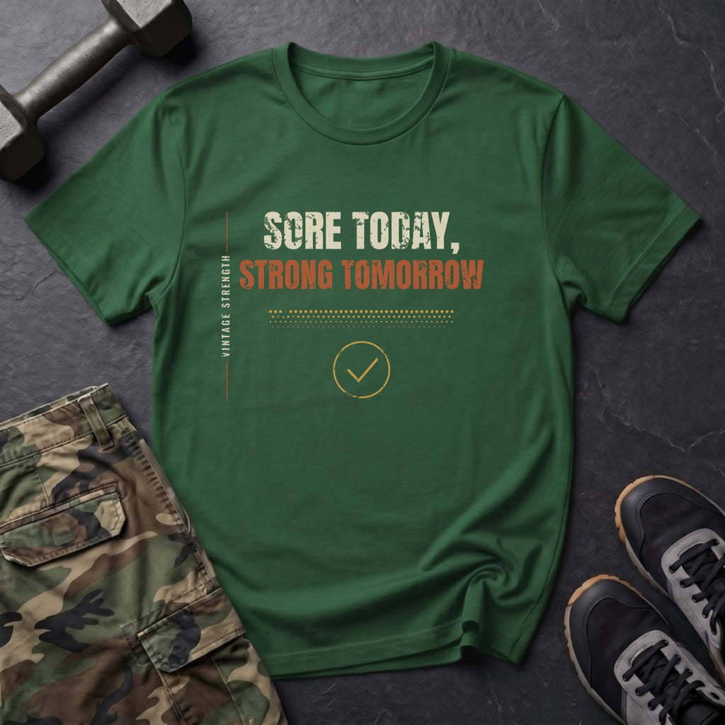 Sore Today, Strong Tomorrow T-Shirt in Forest Green