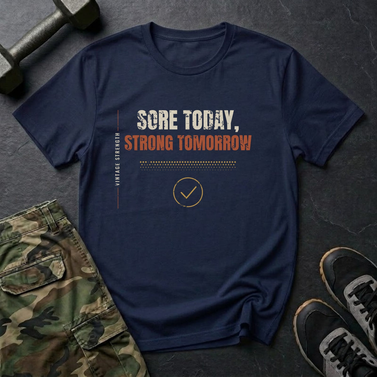 Sore Today, Strong Tomorrow T-Shirt in Navy
