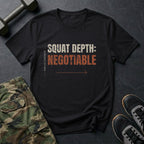 Squat Depth Negotiable T-Shirt in Black