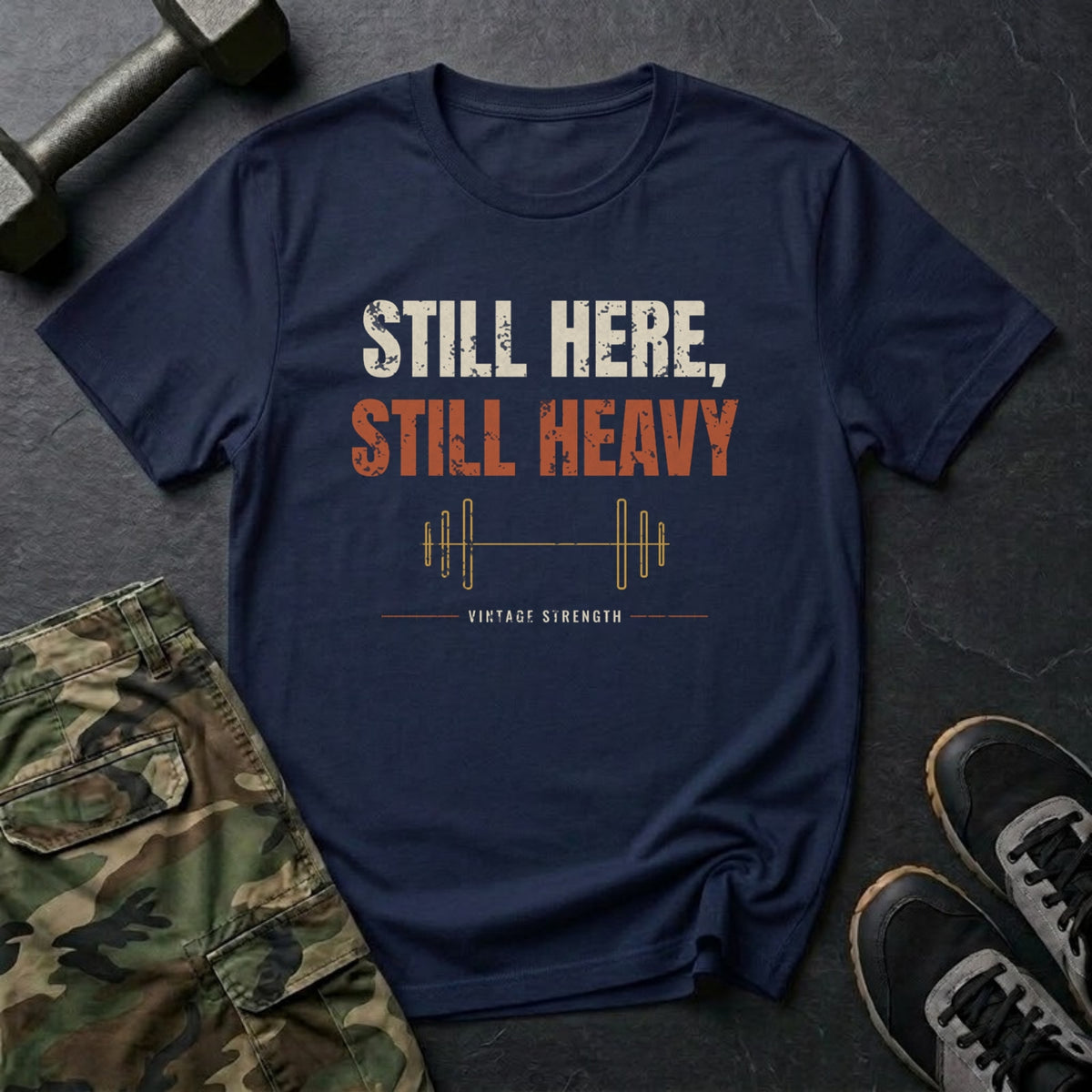 Still Here, Still Heavy T-Shirt in Navy