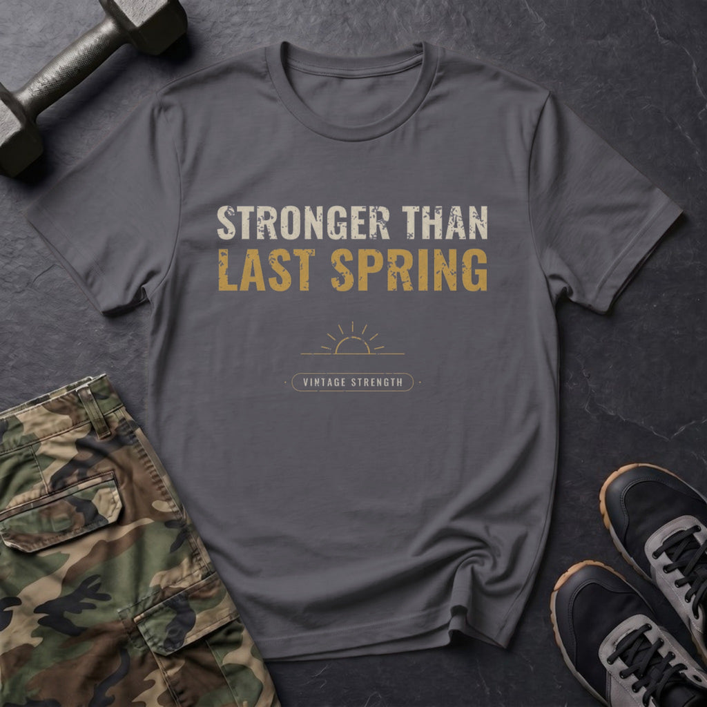 Stronger Than Last Spring T-Shirt in Charcoal