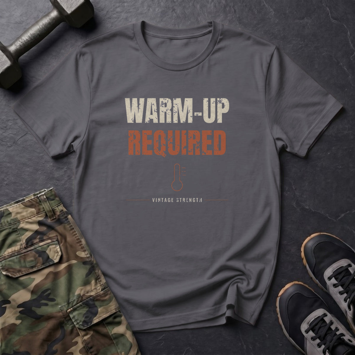 Warm-Up Required T-Shirt in Charcoal