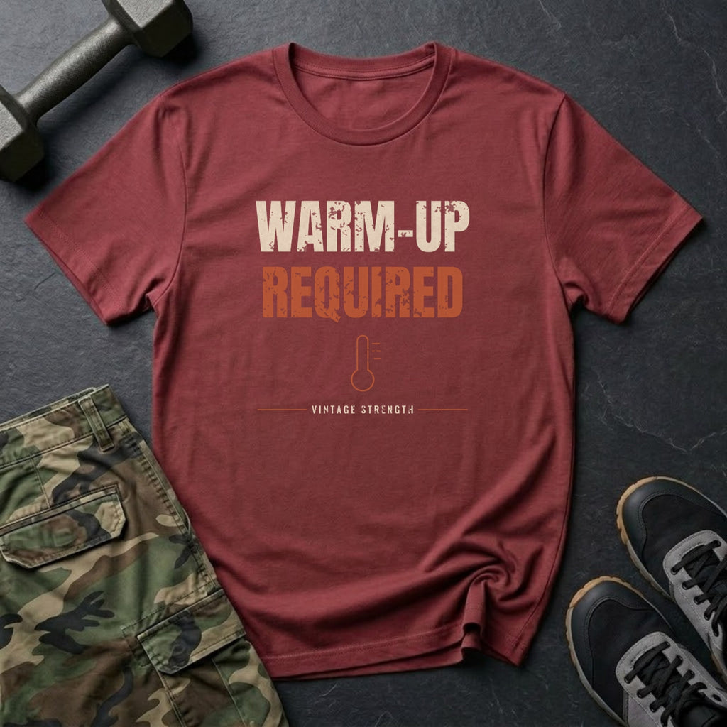 Warm-Up Required T-Shirt in Heather Cardinal