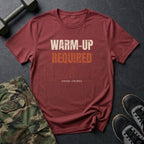 Warm-Up Required T-Shirt in Heather Cardinal